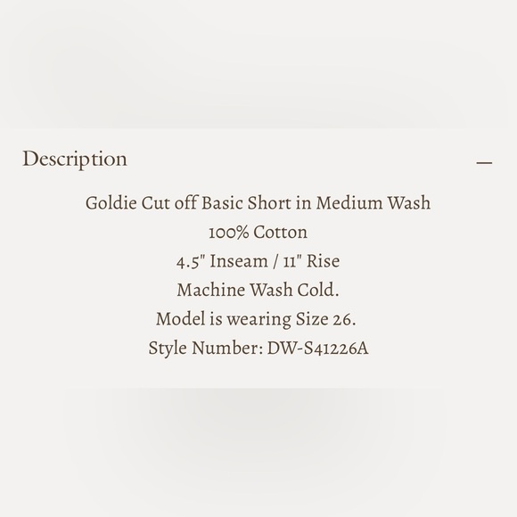 DRIFTWOOD Women’s Size 26 Goldie Denim Jean Cut Off Shorts Raw Hem - Picture 3 of 11